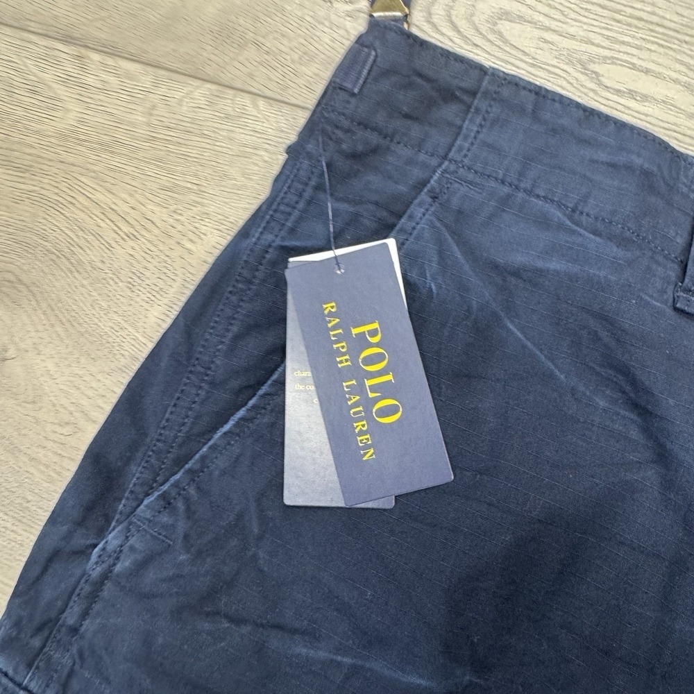 NWT Polo Ralph Lauren Navy Blue Cargo Utility Pants Men's Sz 34x30 Cinch - Picture 7 of 16